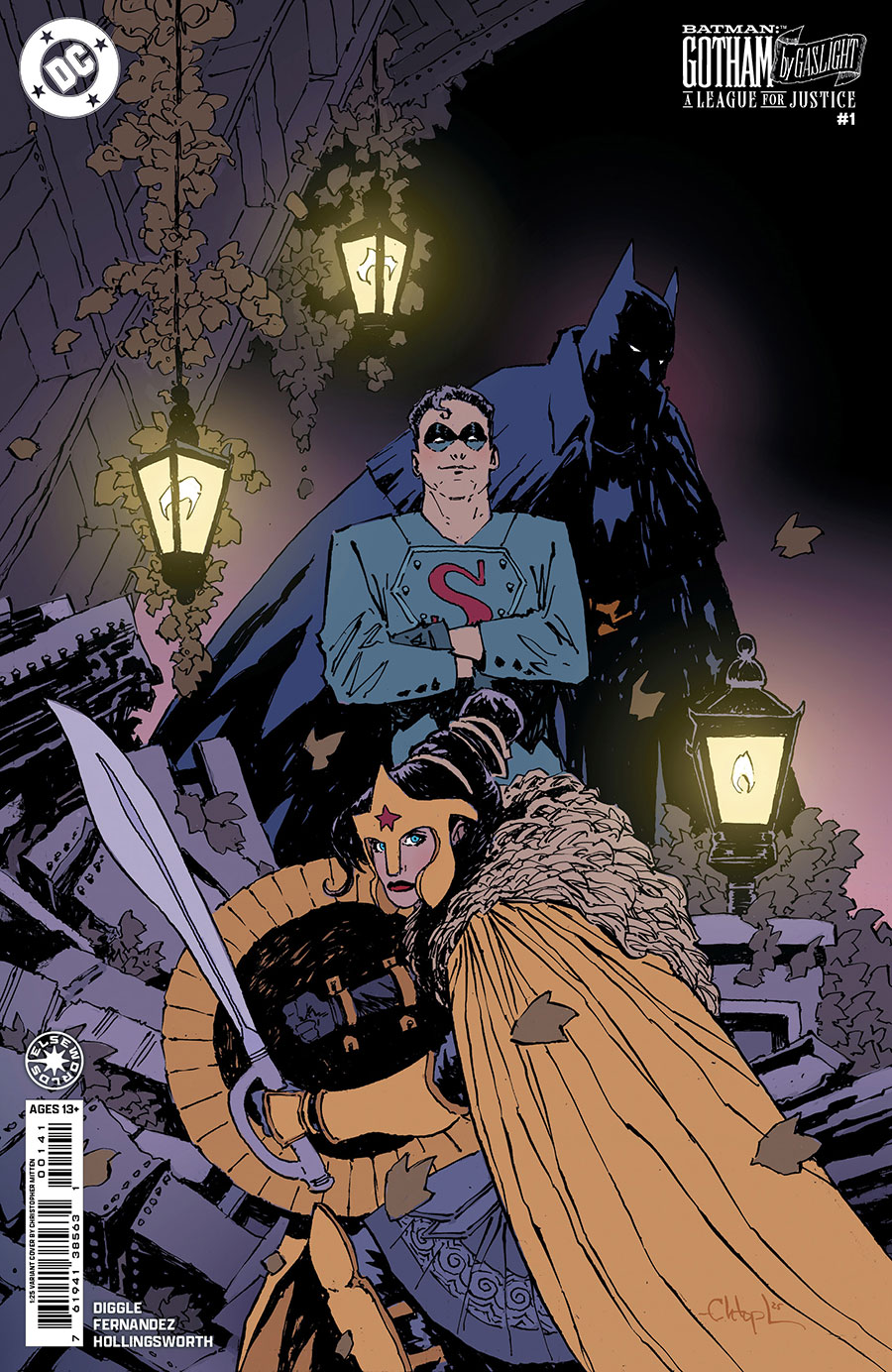 Batman Gotham By Gaslight A League For Justice #1 Cover D Incentive Christopher Mitten Card Stock Variant Cover