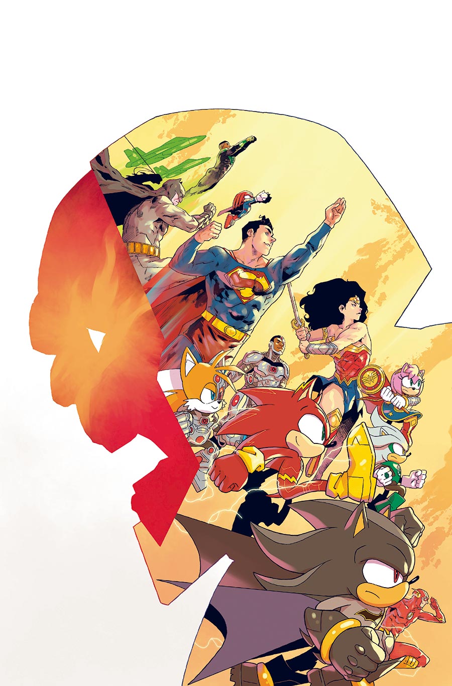 DC x Sonic The Hedgehog #5 Cover A Regular Pablo M Collar Cover