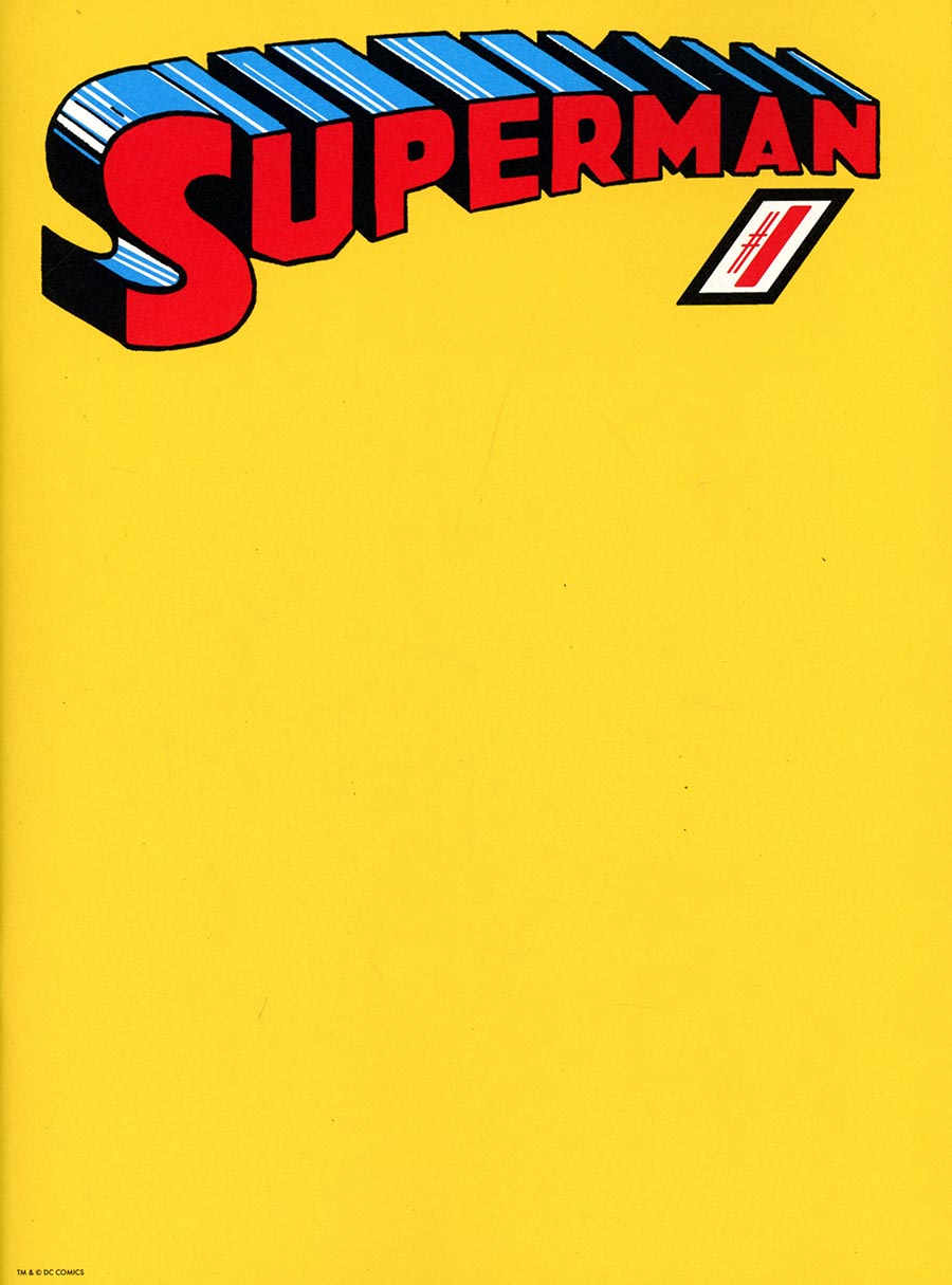 Superman #1 Facsimile Edition Cover C Variant Blank Cover