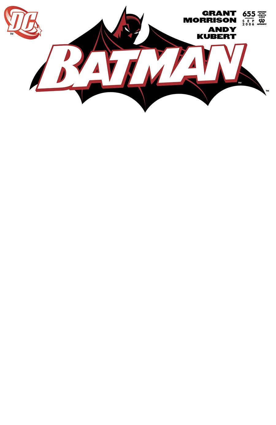 Batman #655 Facsimile Edition Cover D Variant Blank Cover