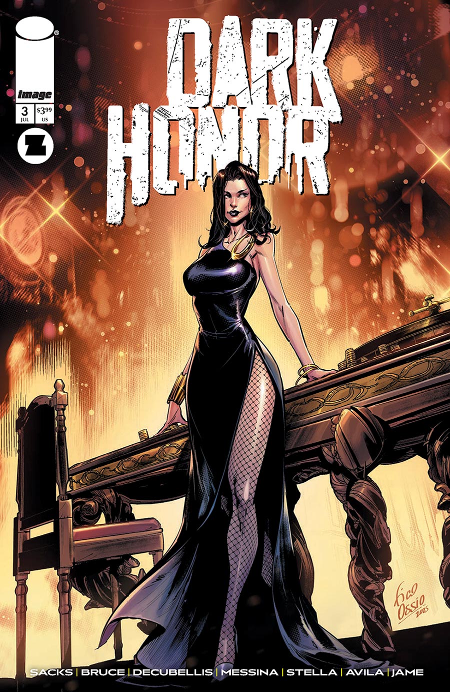 Dark Honor #3 Cover A Regular Fico Ossio Cover