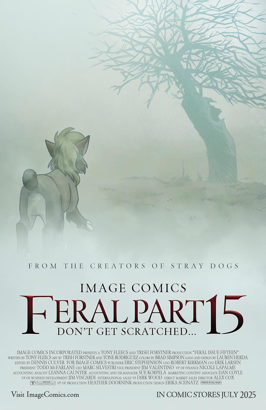 Feral #15 Cover B Variant Trish Forstner Tony Fleecs & Allen Passalaqua Cover