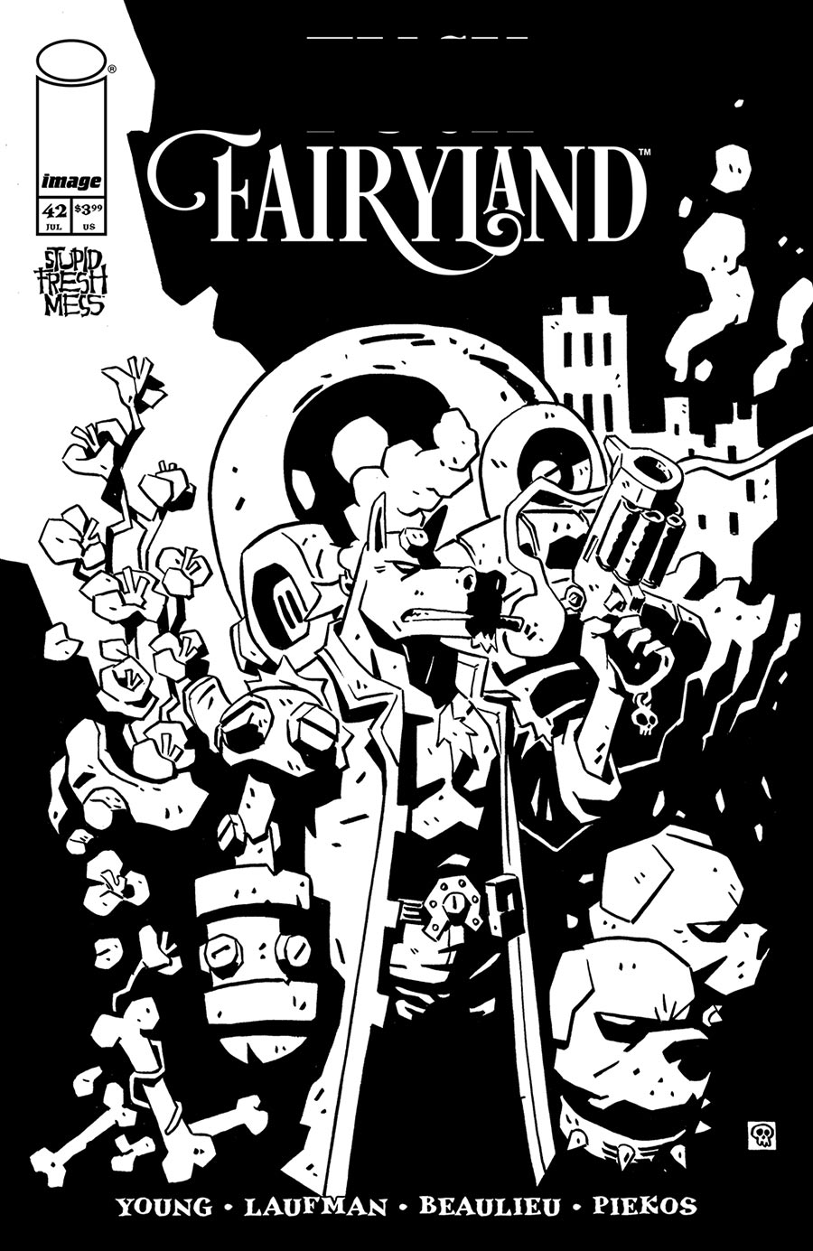 I Hate Fairyland Vol 2 #42 Cover B Variant Derek Laufman Black & White Cover