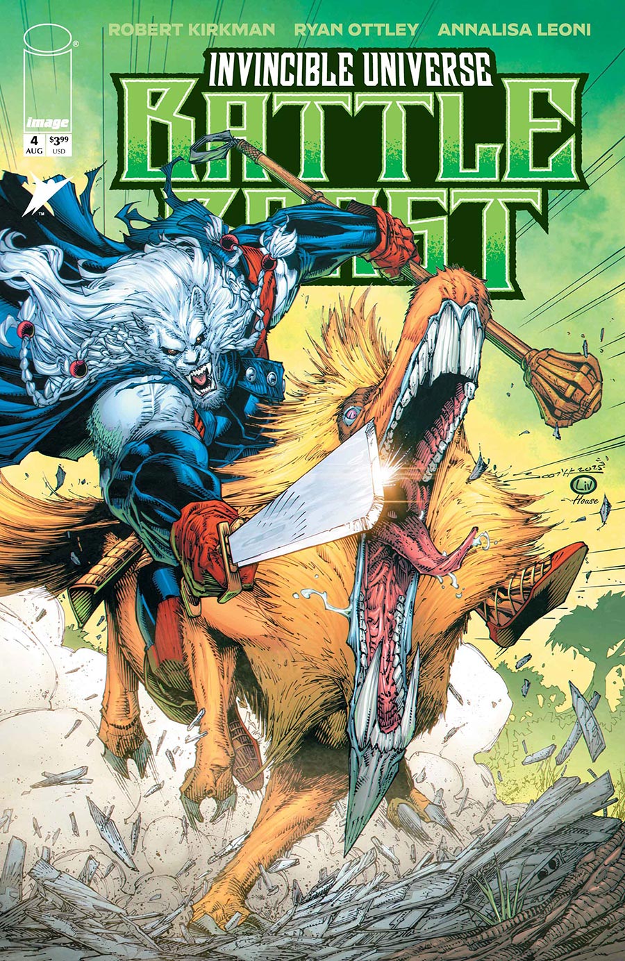 Invincible Universe Battle Beast #4 Cover E Incentive Brett Booth John Livesay & Andrew Dalhouse Variant Cover