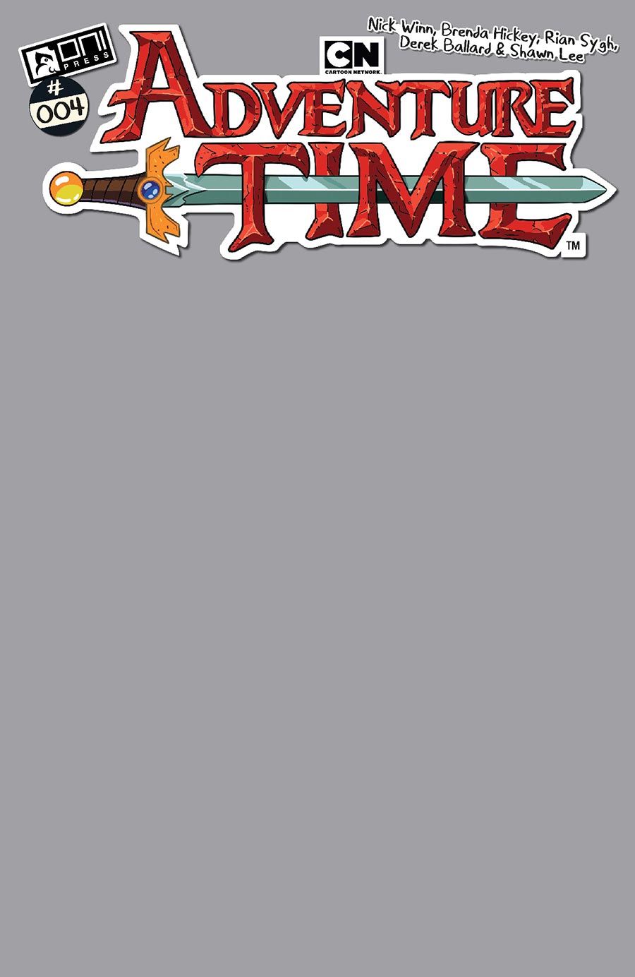 Adventure Time Vol 2 #4 Cover C Variant Marceline Gray Blank Cover
