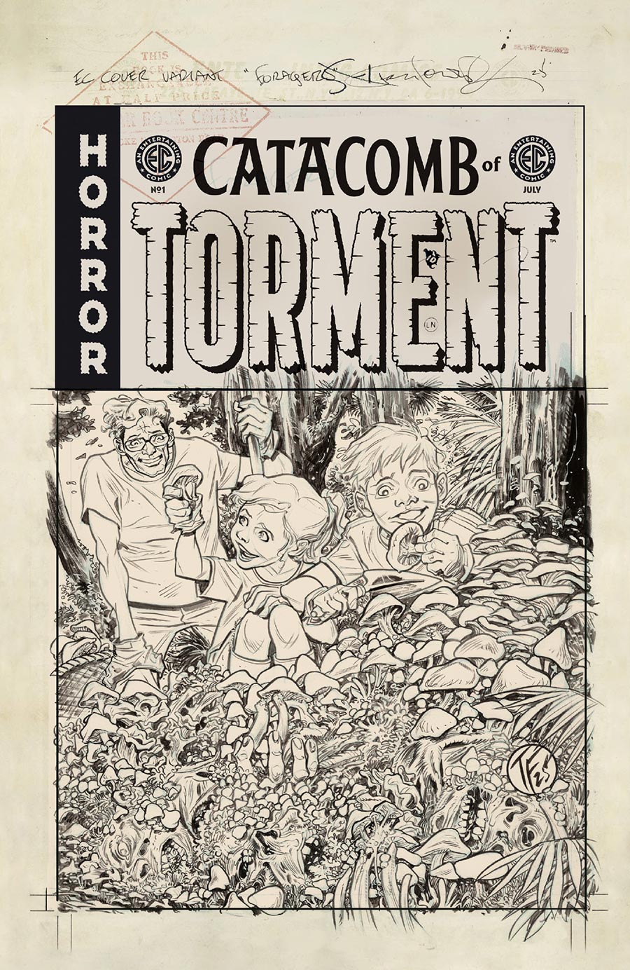 Catacomb Of Torment #1 Cover F Incentive Tom Fowler Black & White Artist Edition Cover (EC Comics)