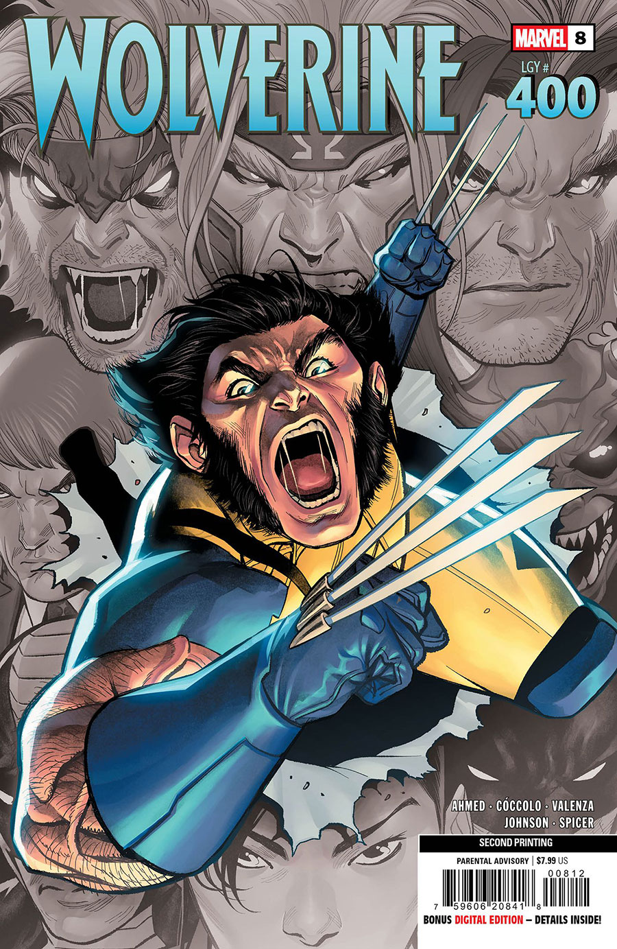 Wolverine Vol 8 #8 Cover G 2nd Ptg Martin Coccolo Variant Cover (#400)