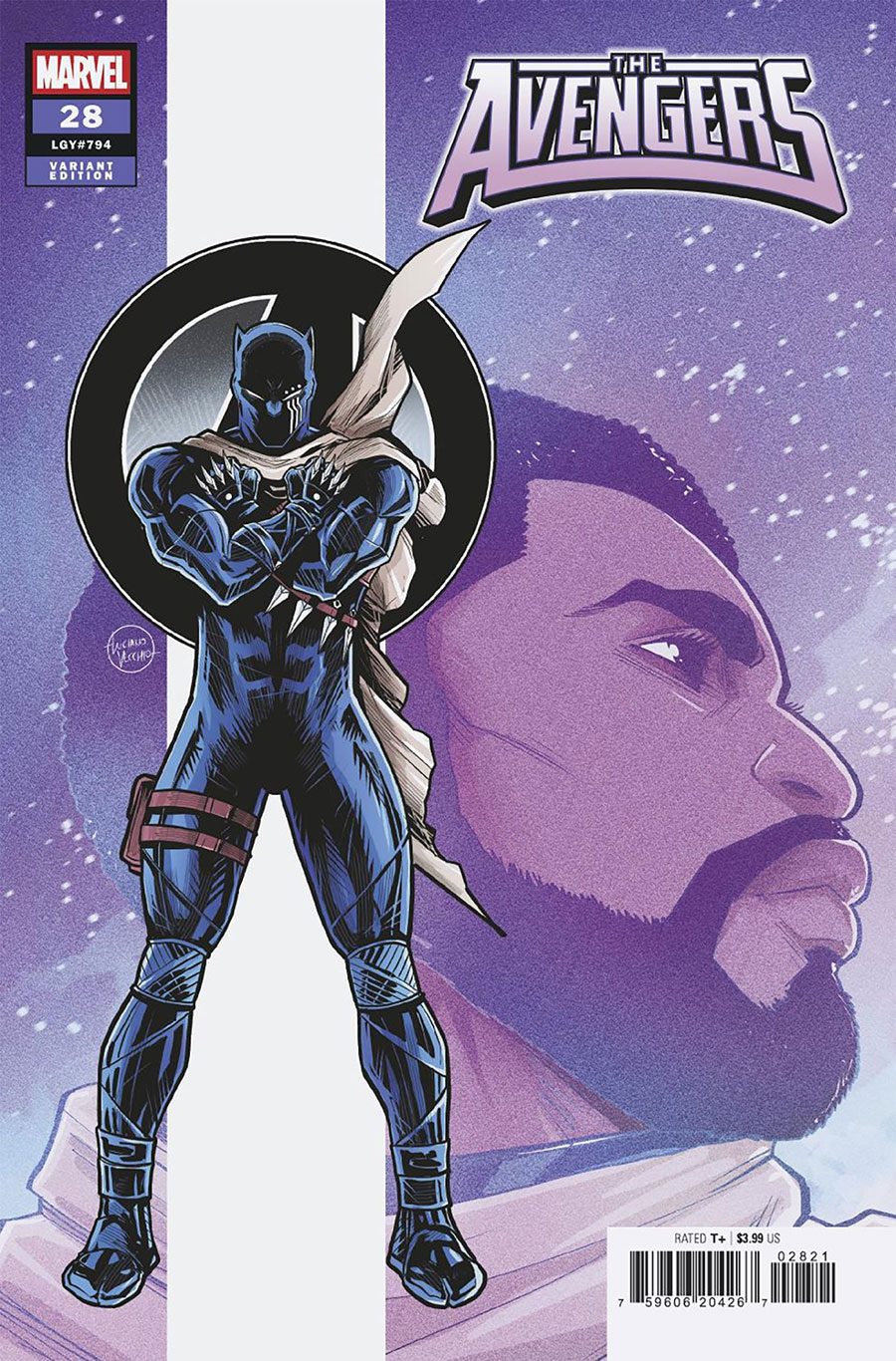 Avengers Vol 8 #28 Cover C Variant Luciano Vecchio Black Panther Cover (One World Under Doom Tie-In)