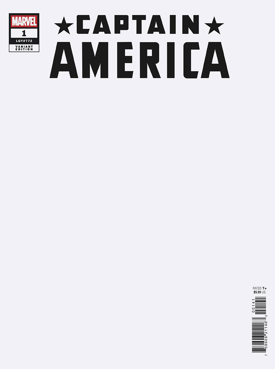 Captain America Vol 11 #1 Cover H Variant Blank Cover