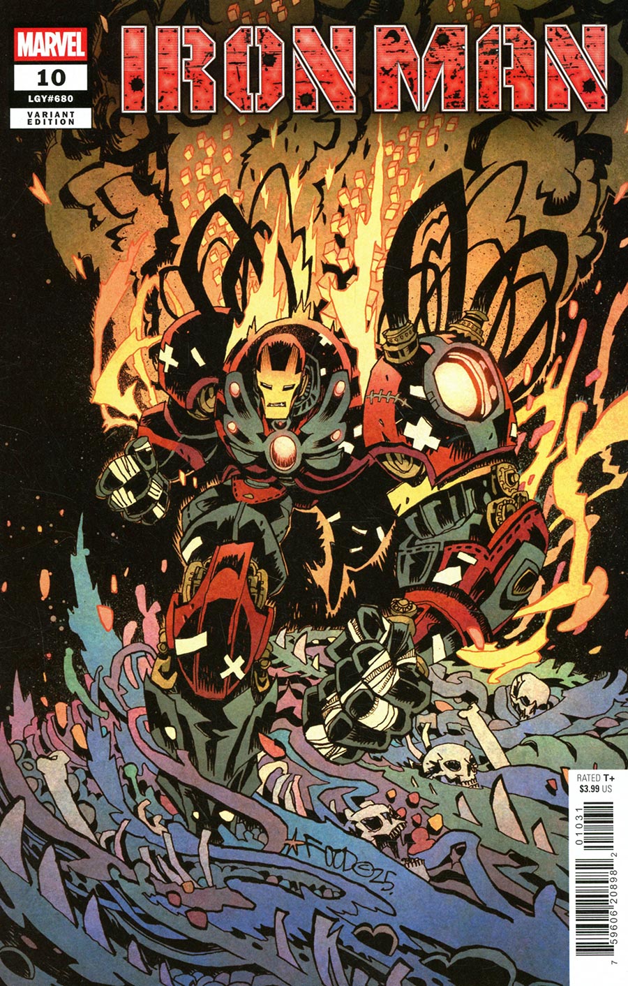 Iron Man Vol 7 #10 Cover C Variant Jim Mahfood Cover (One World Under Doom Tie-In)