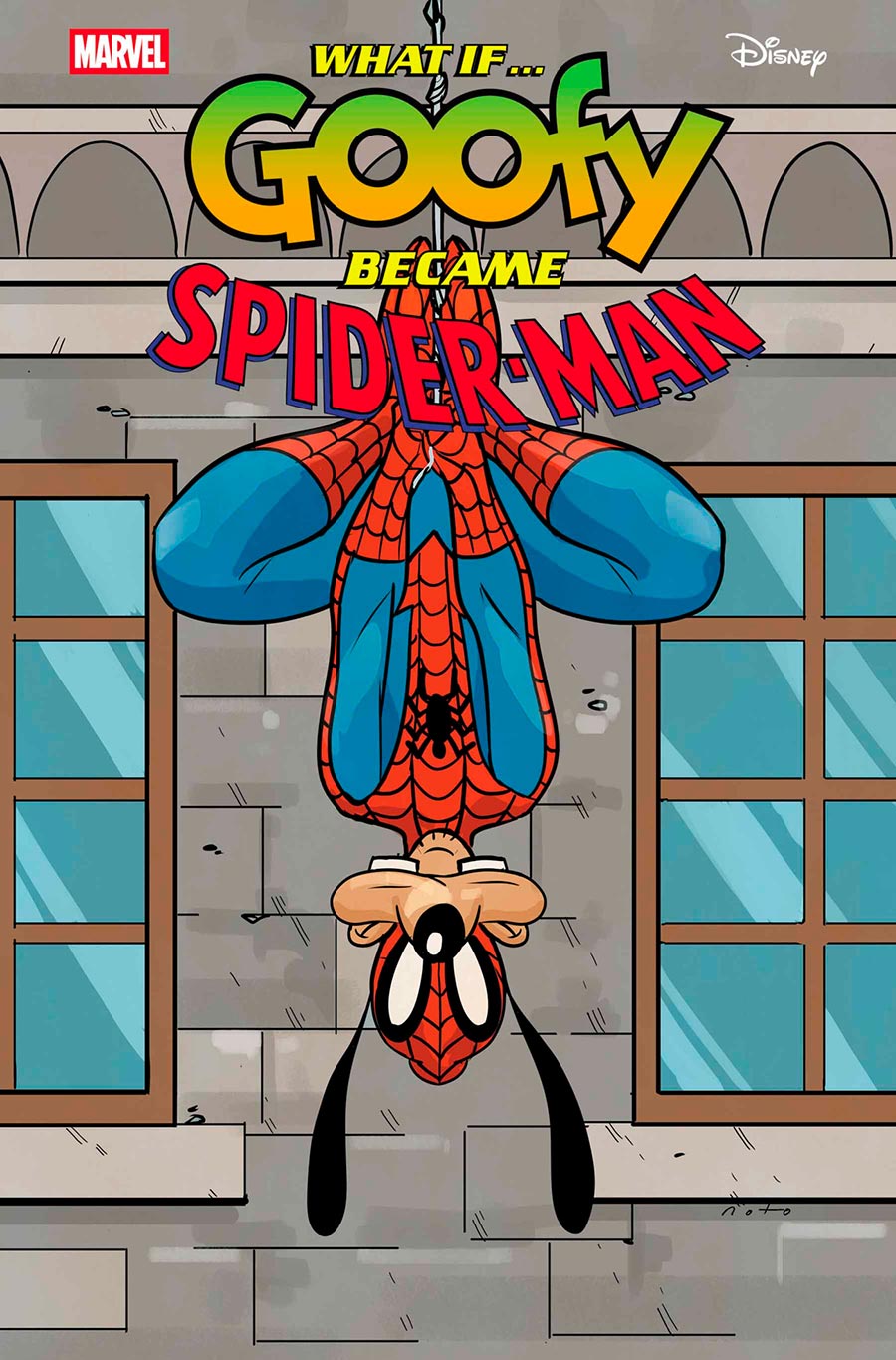 Marvel & Disney What If Goofy Became Spider-Man #1 (One Shot) Cover C Variant Phil Noto Goofy Spider-Man Cover