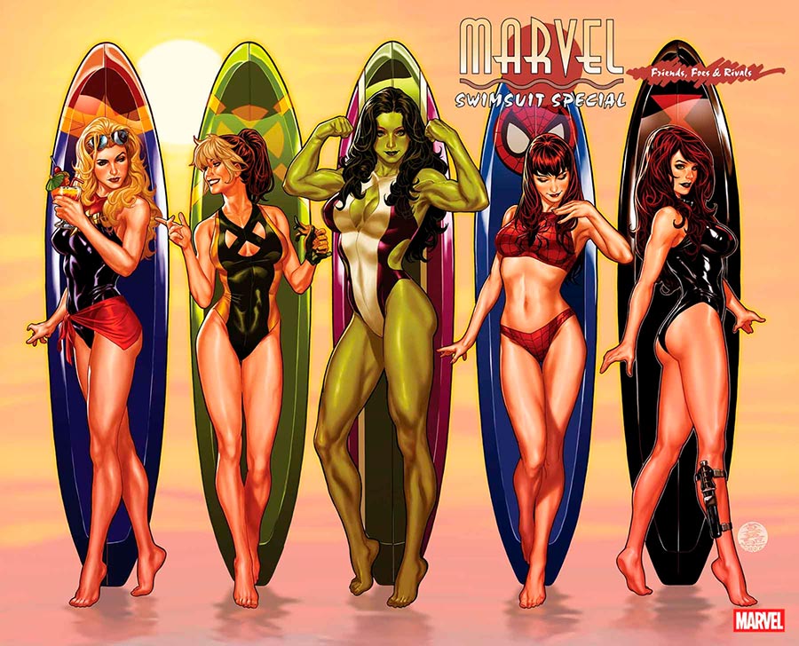Marvel Swimsuit Special Friends Foes & Rivals #1 (One Shot) Cover B Variant Mark Brooks Wraparound Cover