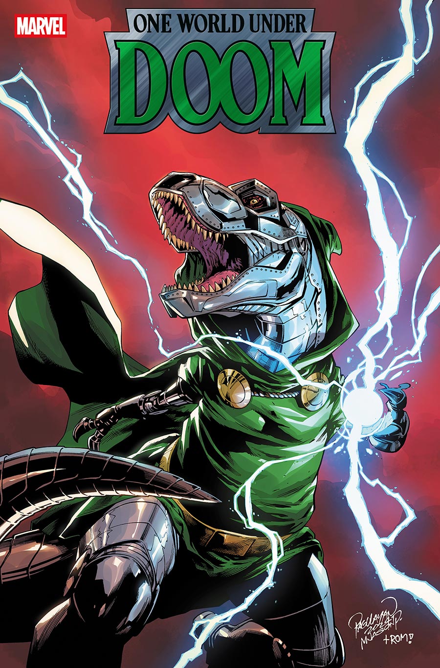 One World Under Doom #6 Cover B Variant Carlo Pagulayan Doomasaur Cover