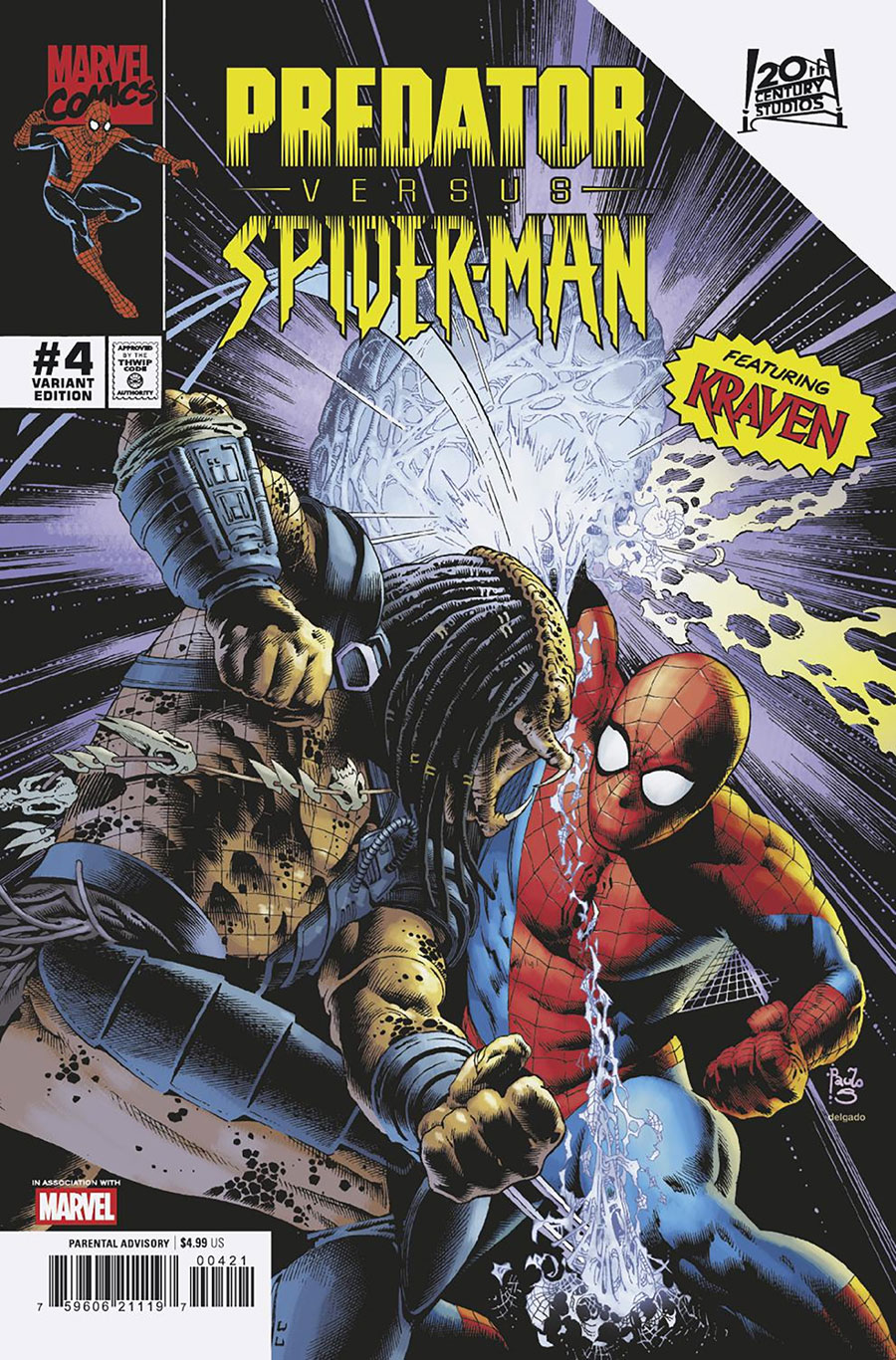 Predator vs Spider-Man #4 Cover B Variant Paulo Siqueira Cover