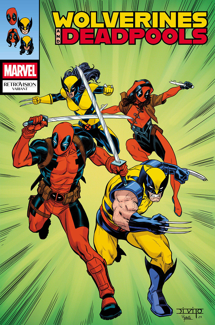 Wolverines And Deadpools #1 Cover B Variant Andrea Di Vito Retro Vision Cover