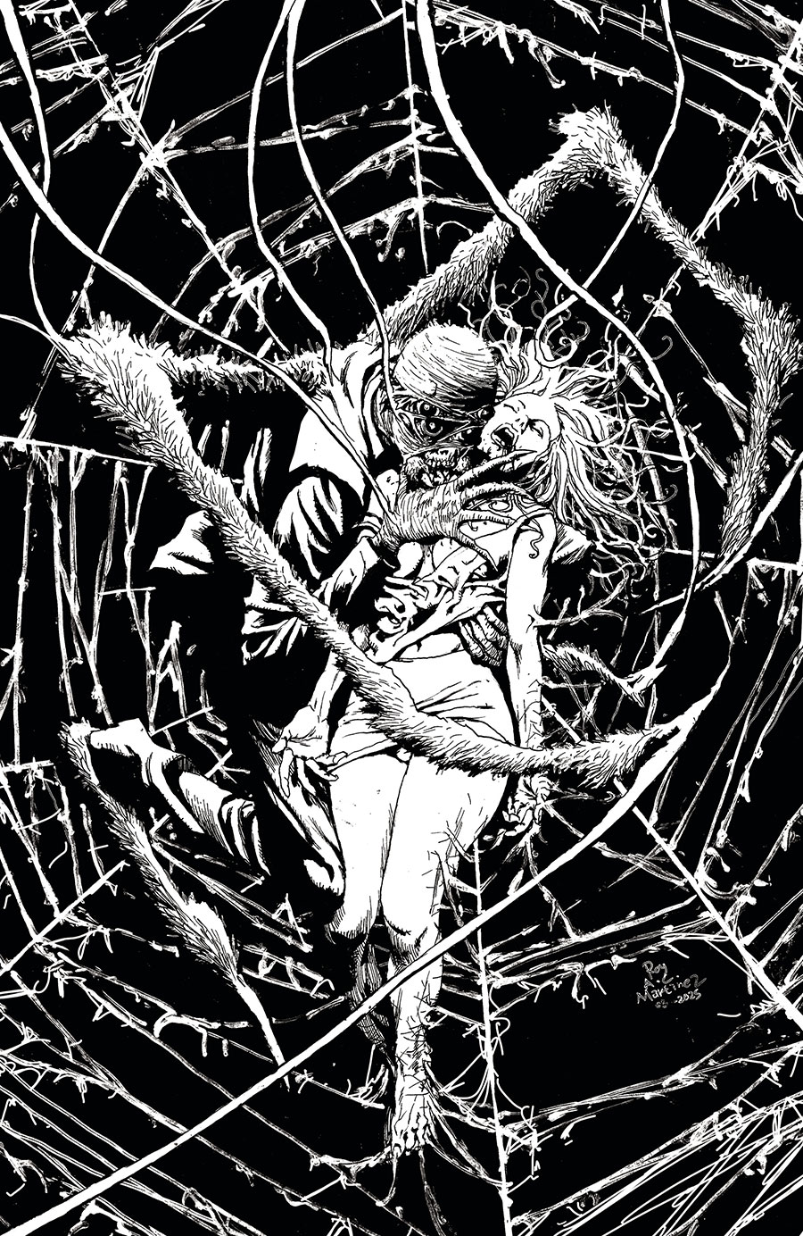 Monster Tag Team Presents Contest Of Creatures #1 Cover E Limited Edition Roy Alan Martinez Black & White Virgin Cover