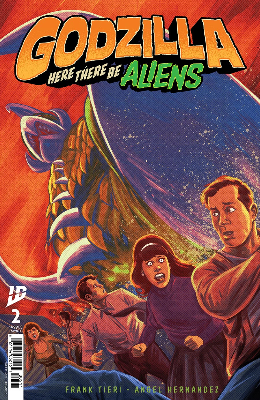 Godzilla Here There Be Aliens #2 Cover B Variant Angel Hernandez Cover
