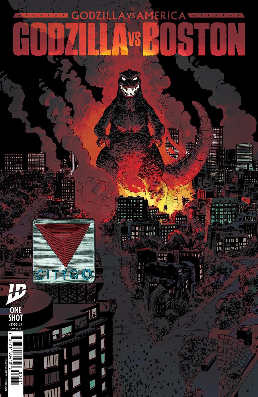 Godzilla vs America Godzilla vs Boston #1 (One Shot) Cover A Regular Hayden Sherman Cover