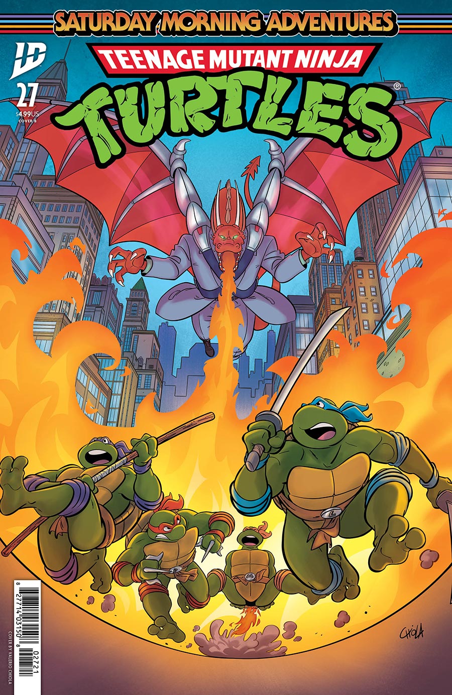 Teenage Mutant Ninja Turtles Saturday Morning Adventures Continued #27 Cover B Variant Valerio Chiola Cover