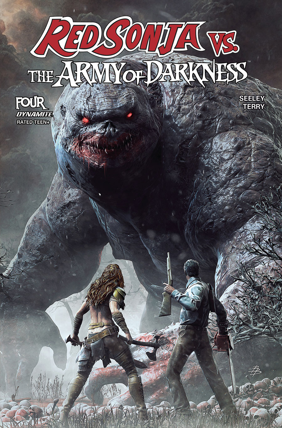 Red Sonja vs The Army Of Darkness #4 Cover A Regular Bjorn Barends Cover
