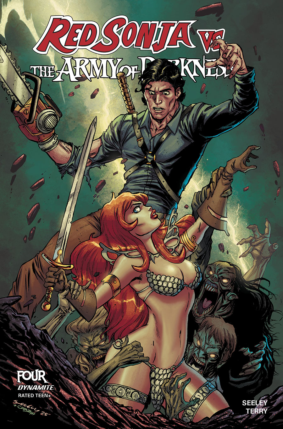 Red Sonja vs The Army Of Darkness #4 Cover B Variant Tim Seeley Cover