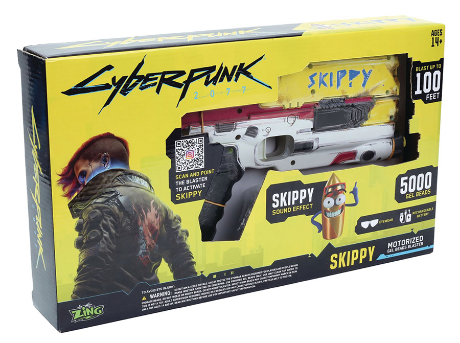 CYBERPUNK 2077 SKIPPY PX DELUXE BLASTER W/LIGHT UP STAND