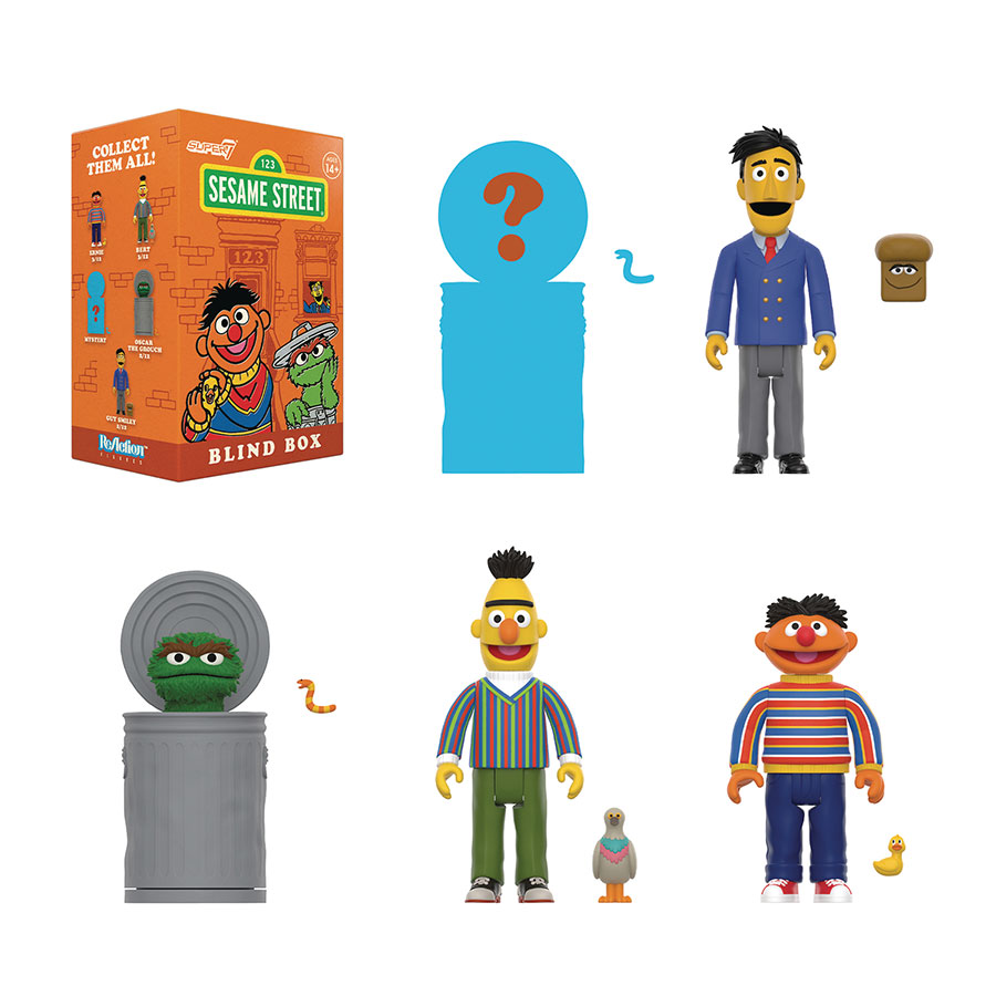 Sesame Street ReAction Wave 3 Mini Figure Blind Mystery Box 12-Piece Display