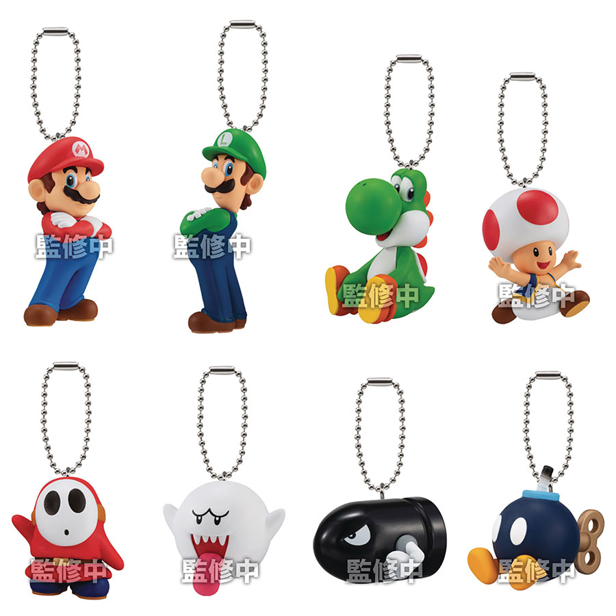 Super Mario Bros Mascot Charm Collection Blind Mystery Box 10-Piece Assortment Case