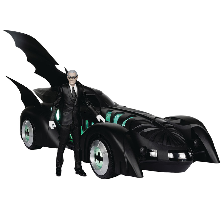 DC Multiverse Batman Forever Alfred & The Batmobile Vehicle