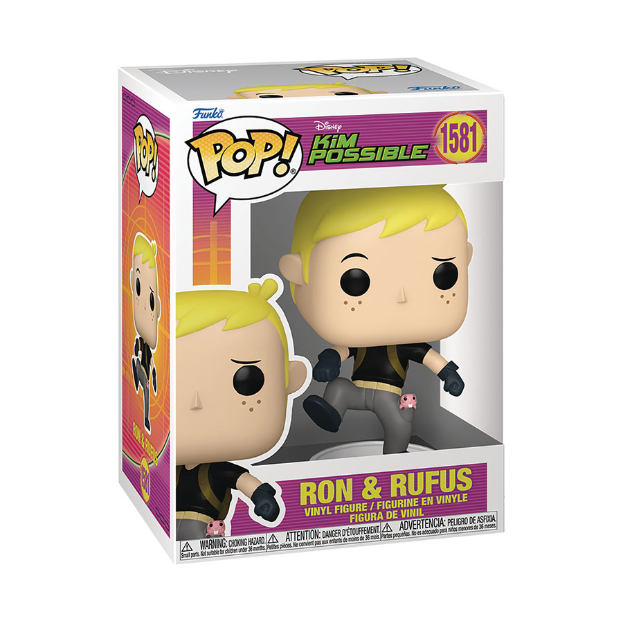 POP Disney Kim Possible Ron With Rufus Vinyl Figure
