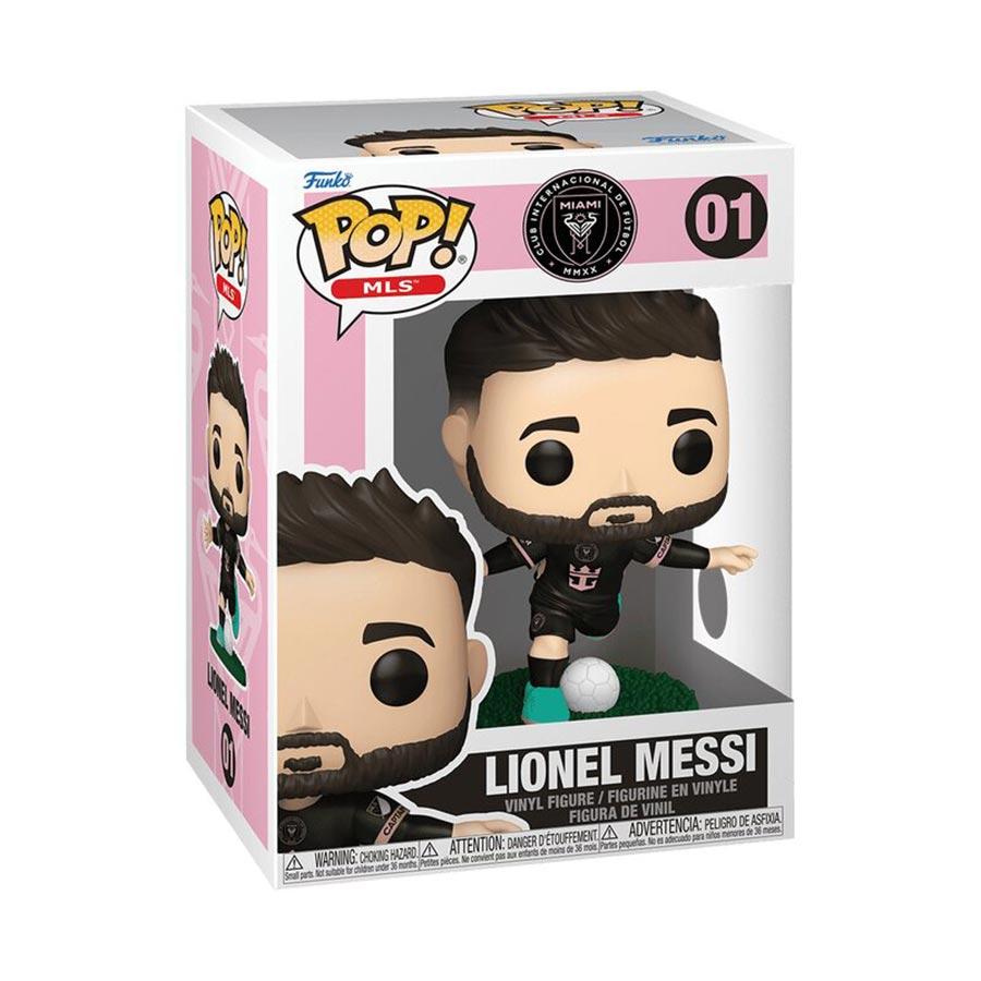 POP MLS Lionel Messi Inter Miami CF Away Jersey Vinyl Figure