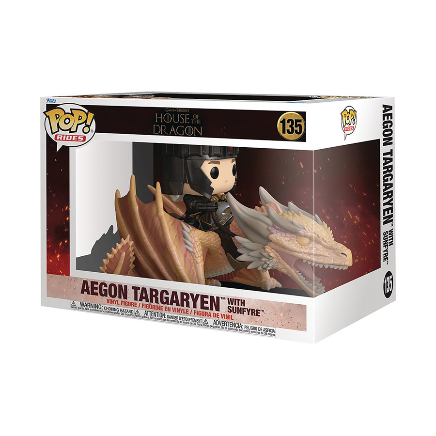 POP Rides House Of The Dragon Aegon Targaryen With Sunfyre Vinyl Figure