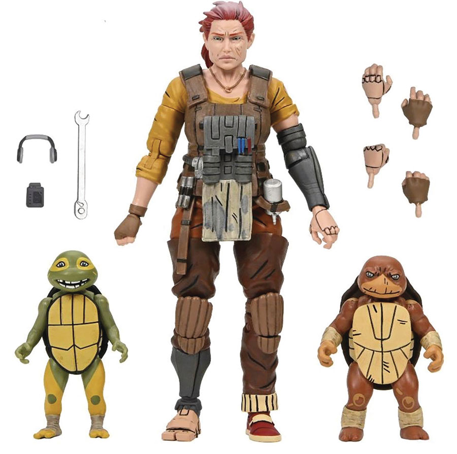 Teenage Mutant Ninja Turtles The Last Ronin Grammy April With Baby Yi & Moja 7-Inch Action Figure