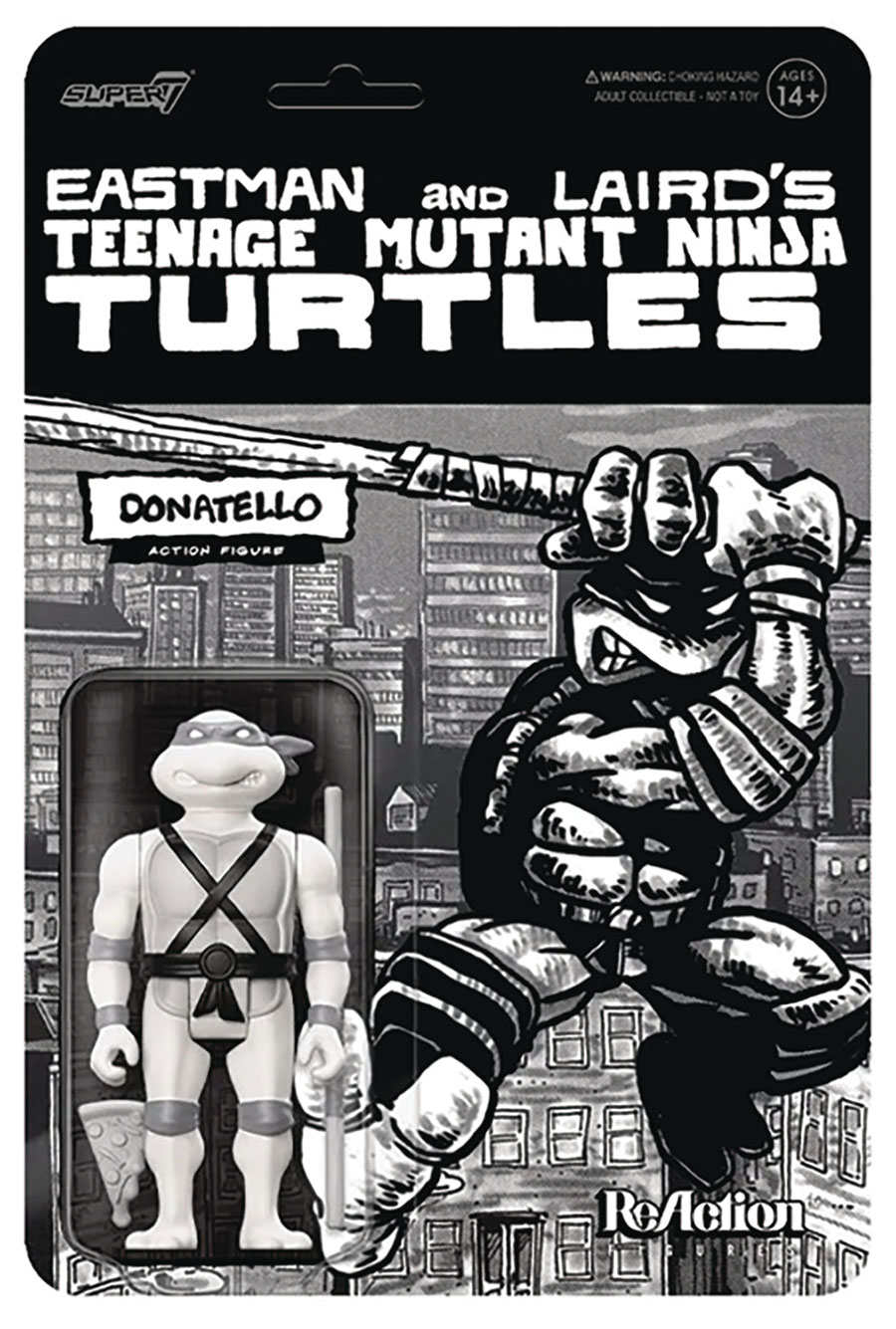 Teenage Mutant Ninja Turtles ReAction Figure Wave 9 - Donatello Comic Greyscale