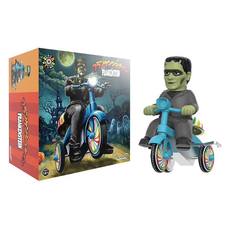 Universal Monsters Super Cycles Frankenstein Black & Blue Figure