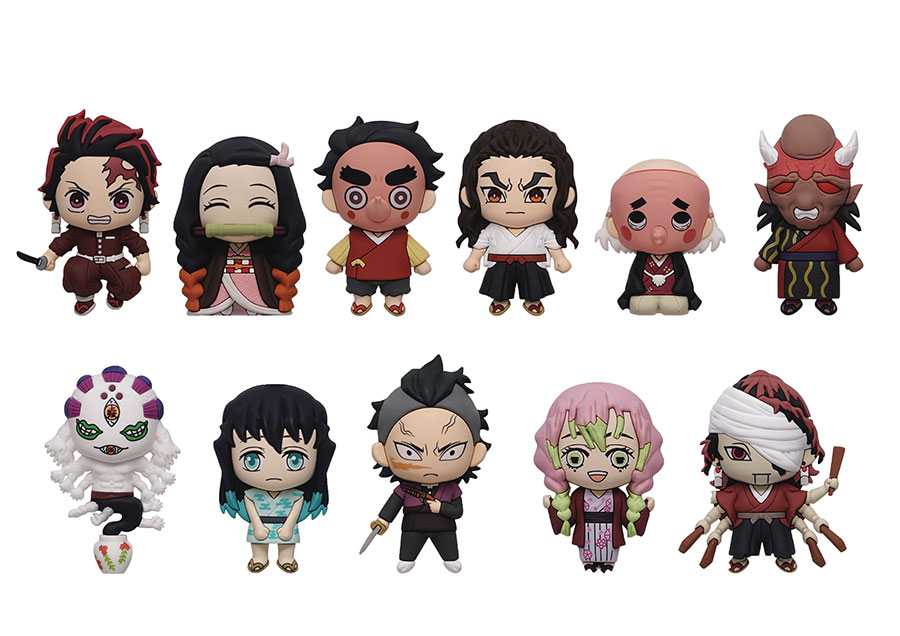 Demon Slayer Kimetsu No Yaiba 3D Foam Bag Clip Series 7 Blind Mystery Box 24-Piece Display