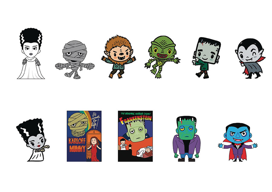 Universal Monsters 3D Foam Bag Clip Series 3 Blind Mystery Box 24-Piece Display