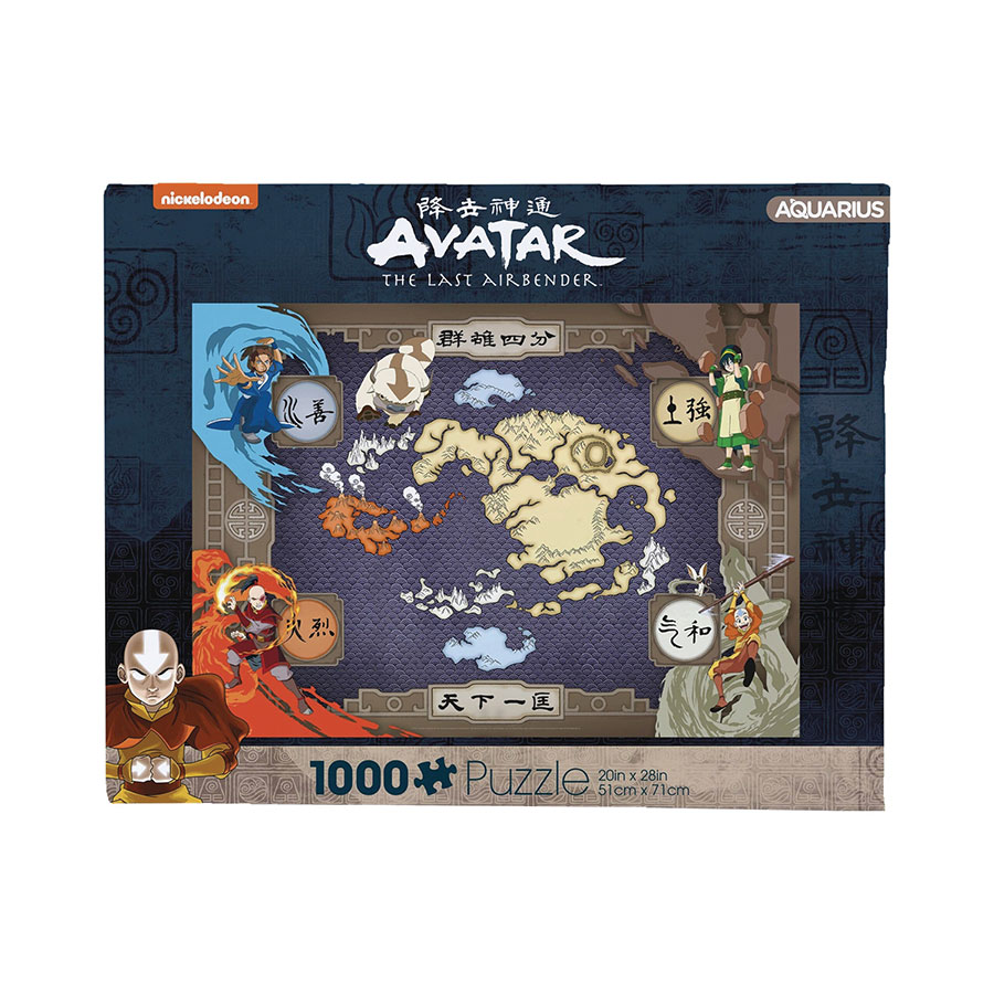 Avatar The Last Airbender Map 1000-Piece Jigsaw Puzzle