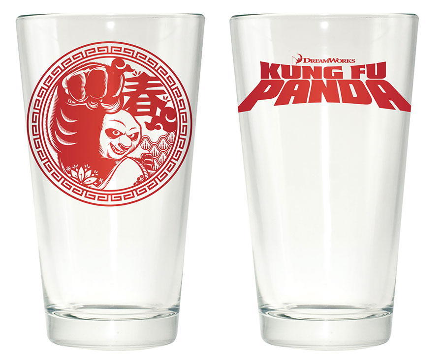 Kung Fu Panda Po Clear Pint Glass