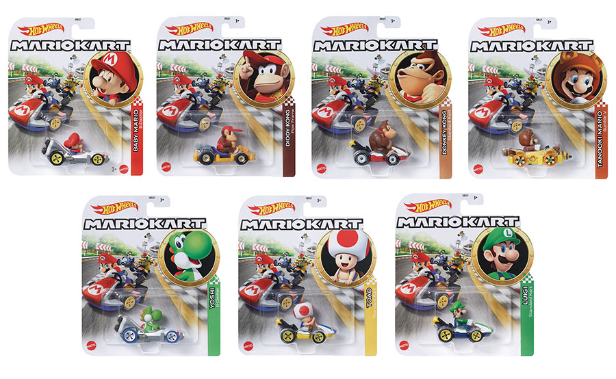 Hot Wheels Mario Kart 2025 1/64 Scale Die-Cast Vehicle Wave P Assortment Case