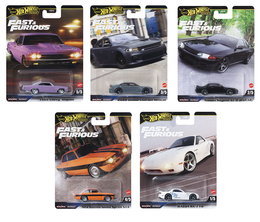 Hot Wheels Premium Fast & Furious 2025 1/64 Scale Die-Cast Vehicle Wave K Assortment Case