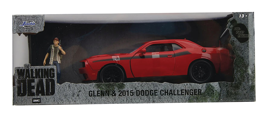 Hollywood Rides Walking Dead 2015 Dodge Challenger With Figure 1/24 Scale Die-Cast Vehicle