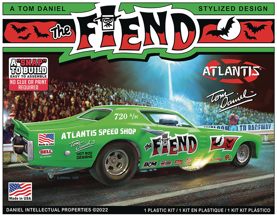 Tom Daniel Fiend Funny Car 1/32 Scale Snap Model Kit