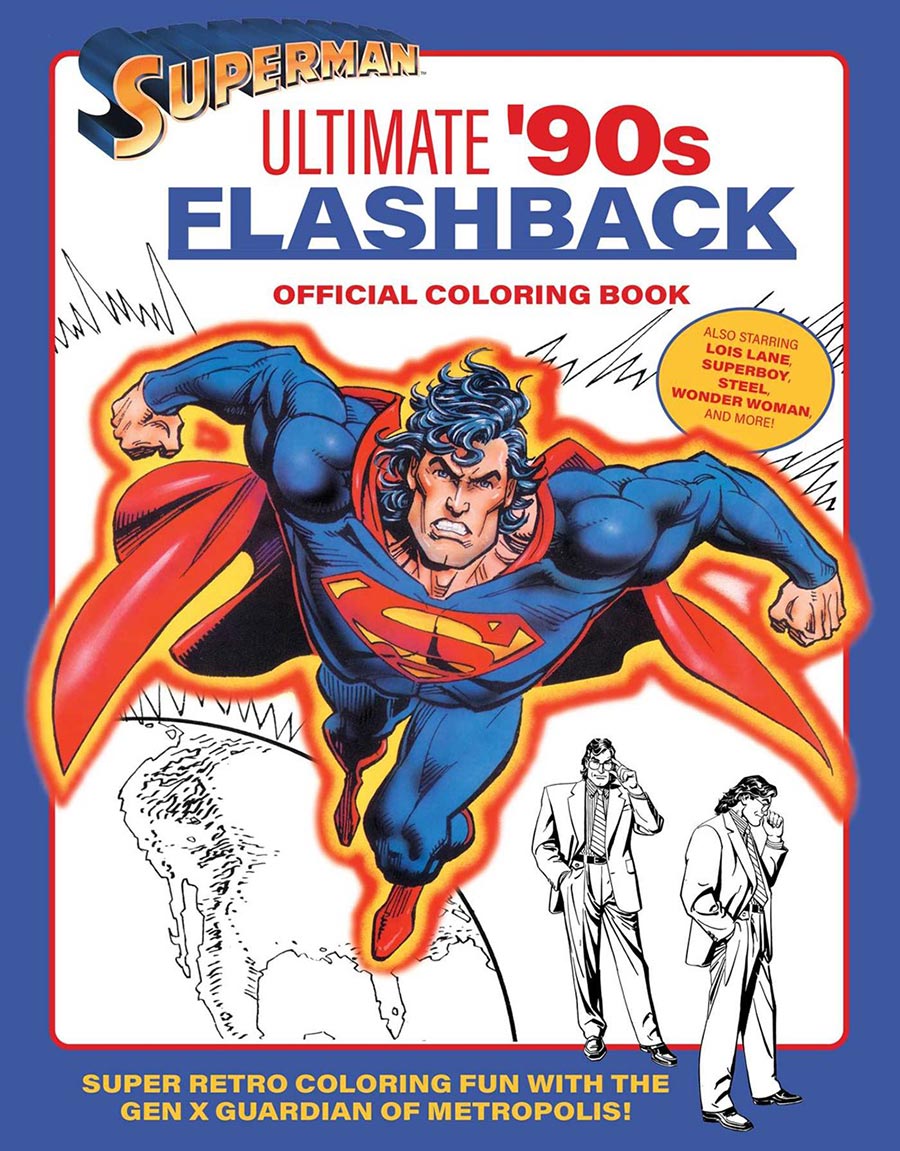 Superman Ultimate 90s Flashback Official Coloring Book SC
