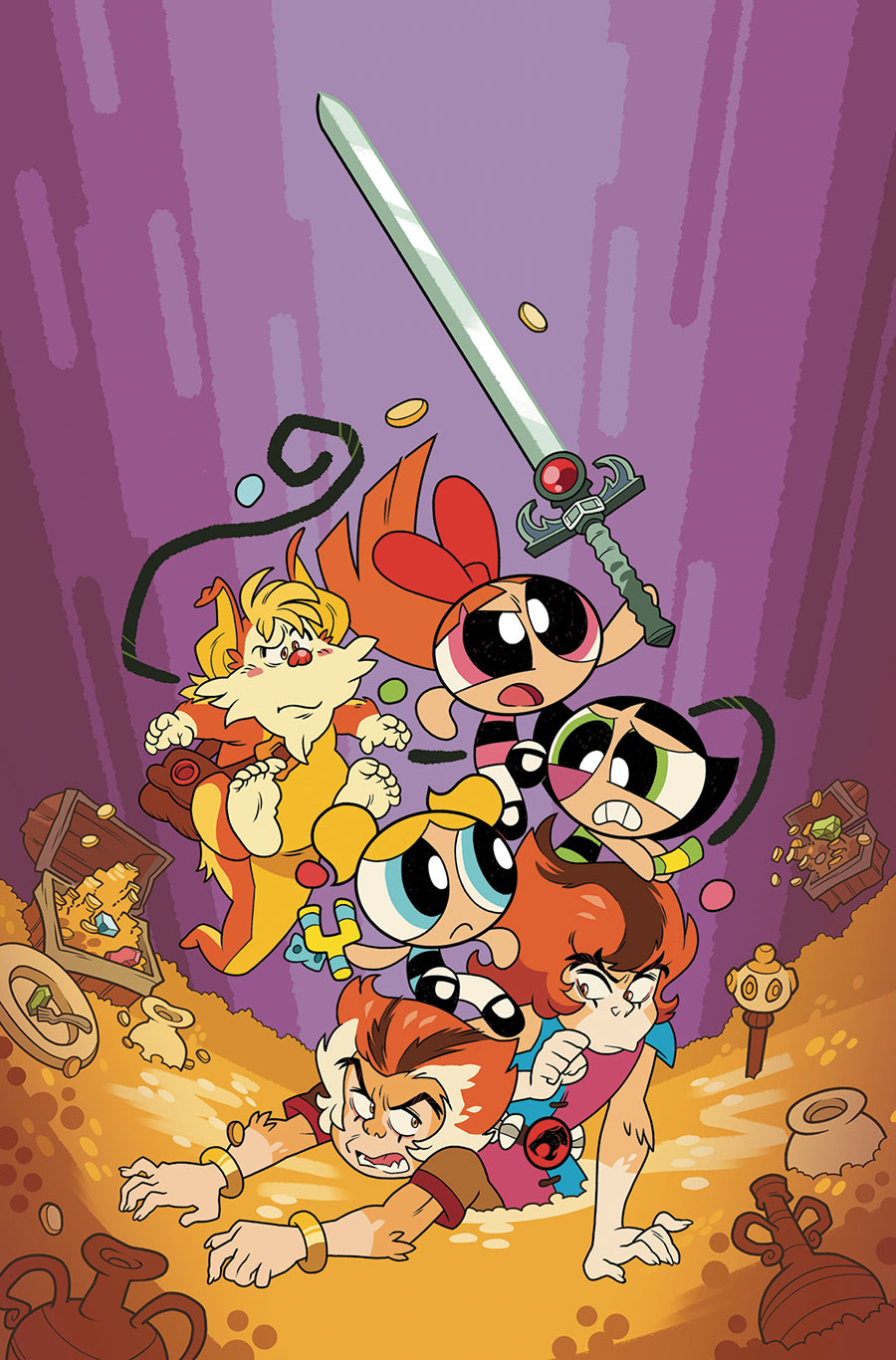 Thundercats Powerpuff Girls #2 Cover I Incentive Coleman Engle Virgin Cover
