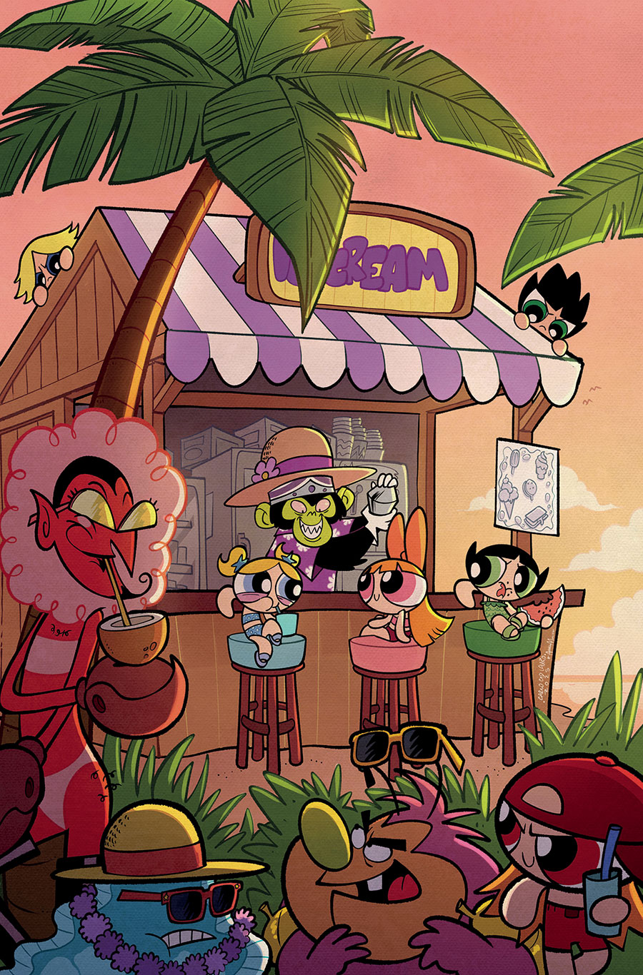 Powerpuff Girls Supervillain Summer Spectacular #1 (One Shot) Cover F Incentive Carlo Lauro Virgin Cover