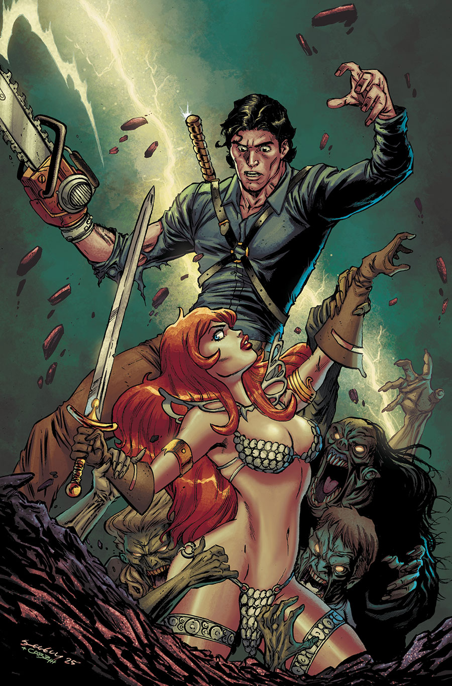 Red Sonja vs The Army Of Darkness #4 Cover K Incentive Tim Seeley Virgin Cover