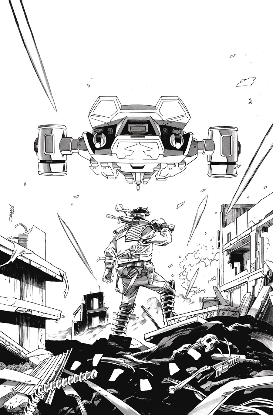 Terminator Vol 4 #10 Cover H Incentive Declan Shalvey Line Art Virgin Cover