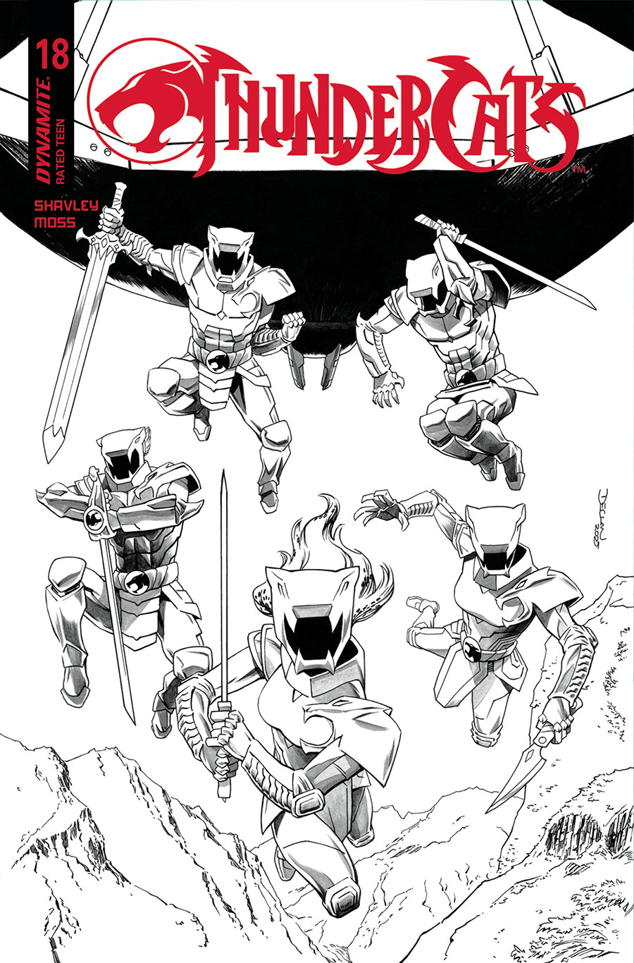 Thundercats Vol 3 #18 Cover N Incentive Declan Shalvey Line Art Cover