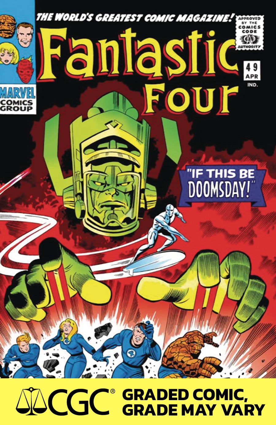 Fantastic Four #49 Cover E Facsimile Edition DF Foil Variant Cover CGC Graded 9.6 Or Higher